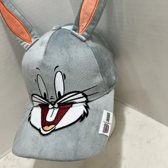 GRAY BUGS BUNNY CAP WITH EARS. LOONEY TOONS brand new without tags. UNISEX - Picture 6 of 10